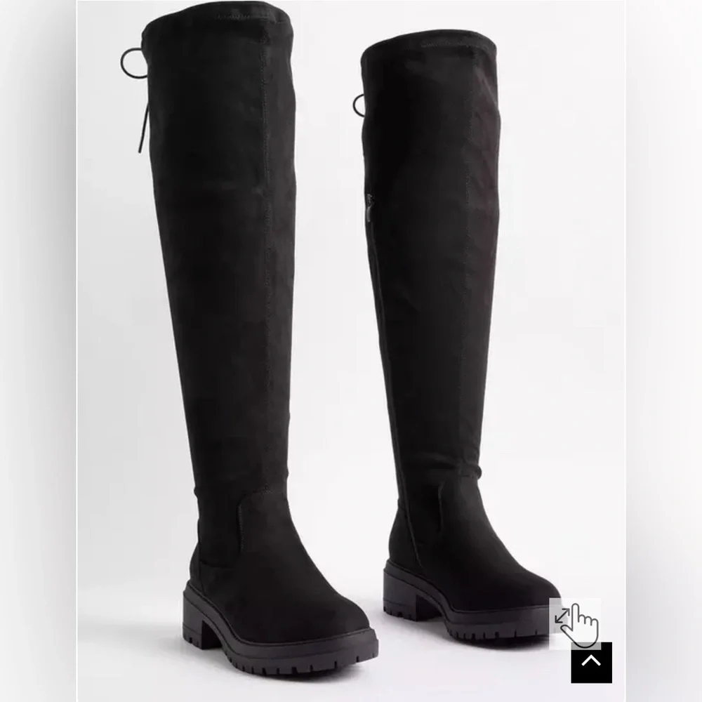 torrid Black Over-the-Knee Suede-Look Boots